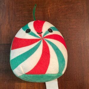 Squishmallow 4" Dulce The Peppermint Candy Christmas Winter Holiday Plush Toy